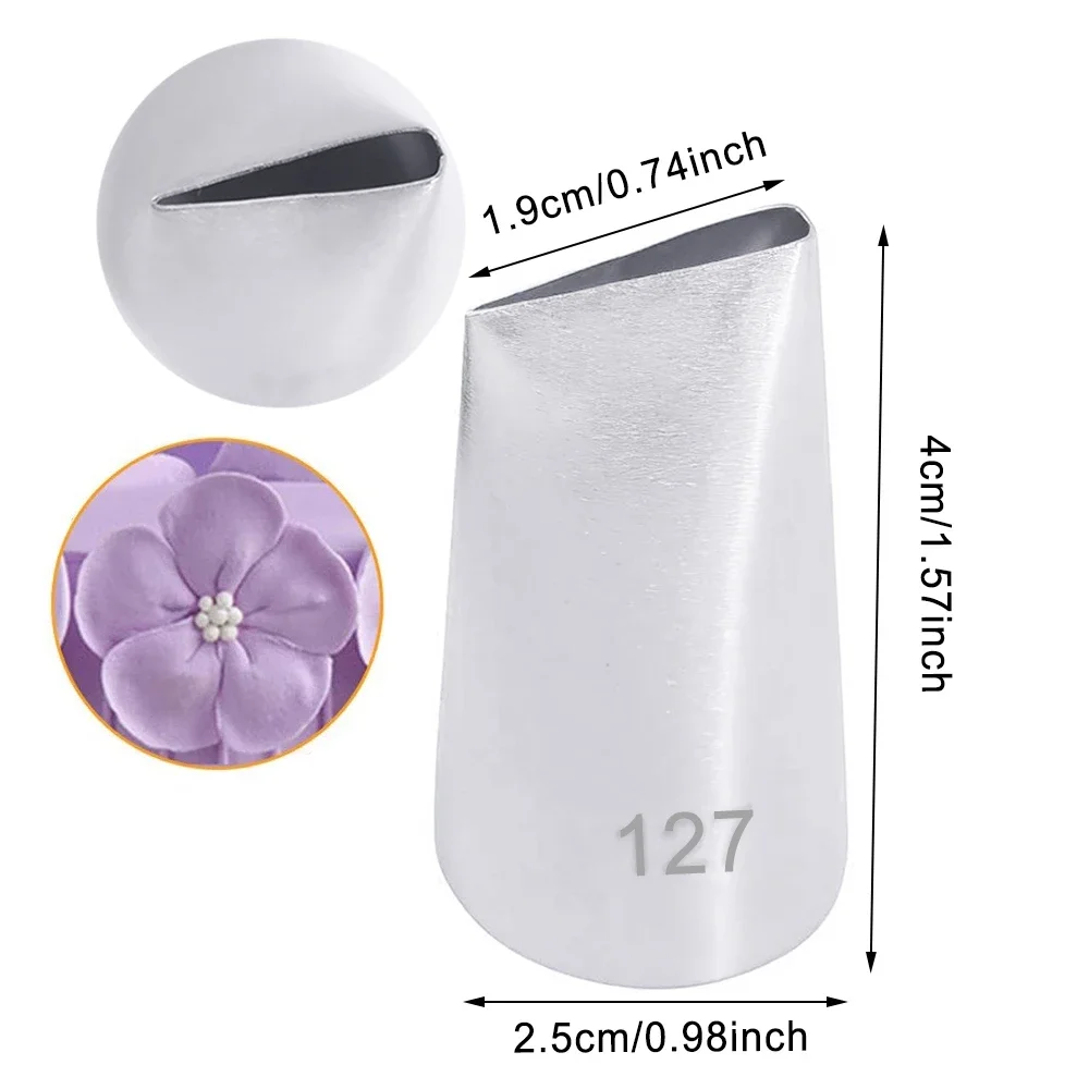 Rose Petals Icing Piping Nozzles Set 5pc/set cake decorating tip set,cake icing nozzles,baking nozzle set,cake decorating nozzle set for Cake Decorating Pastry Tools #124 #125 #126 #127 #128