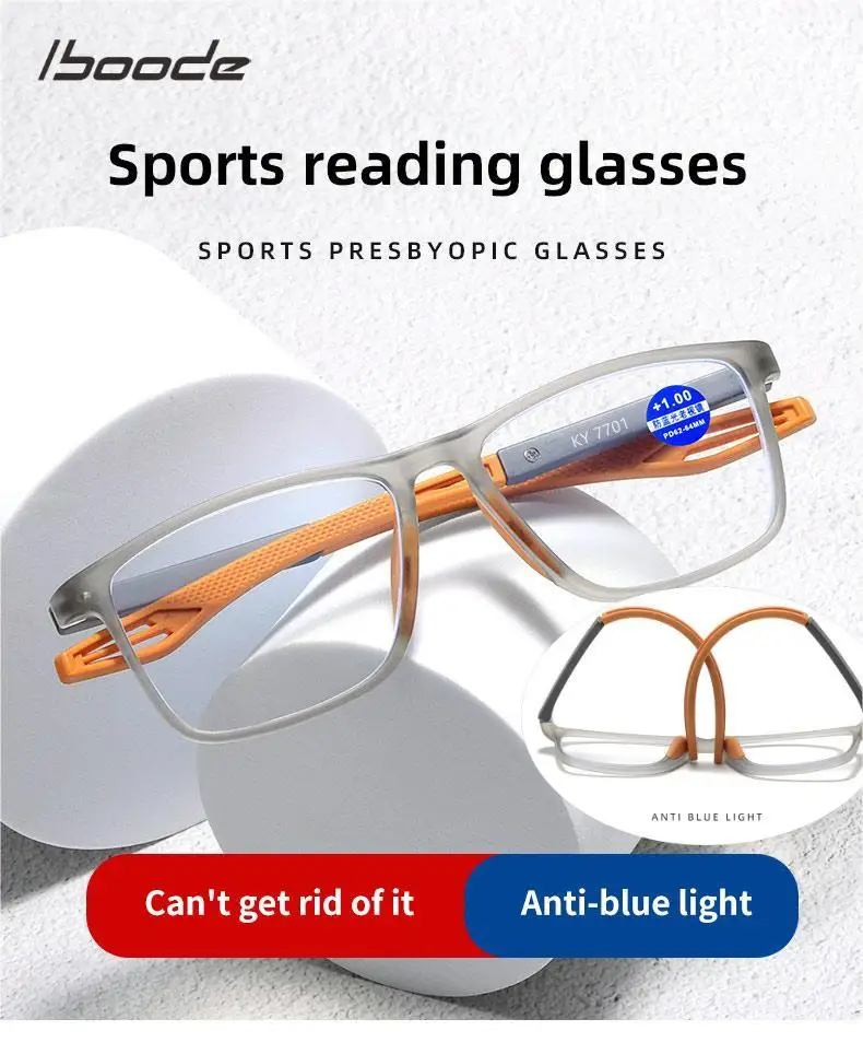 

Sport Reading Glasses TR90 Ultralight Anti-blue Light Presbyopia Eyeglasses Women Men Far Sight Optical Eyewear Diopters To +4.0