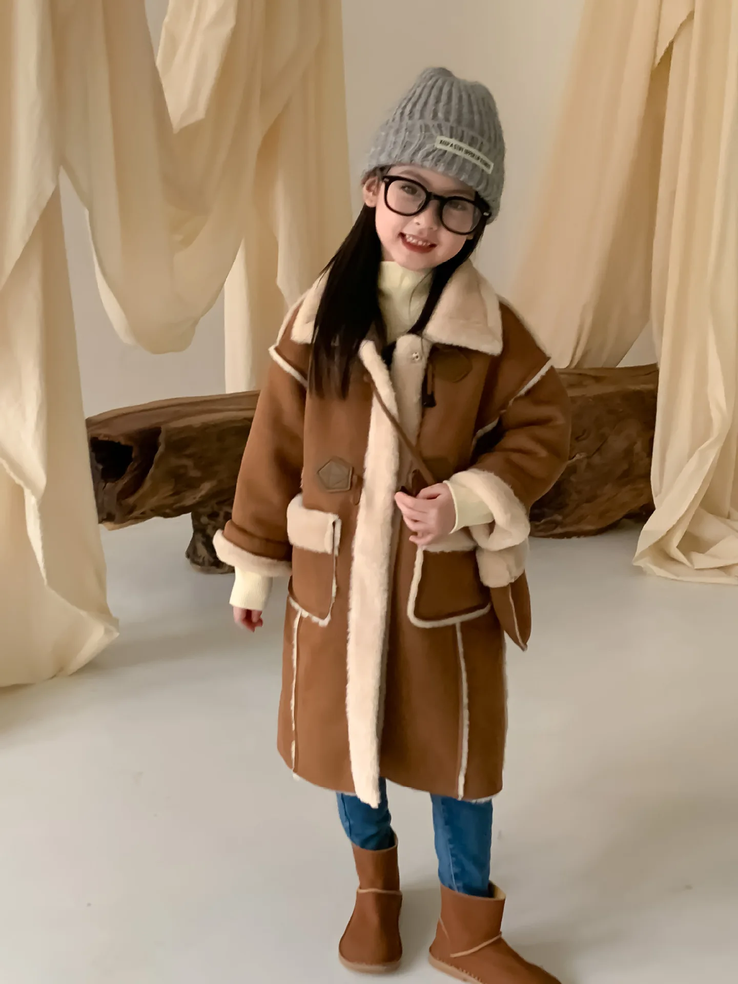 Girls Coat New Winter Thickened Long Coat - Uniqwear