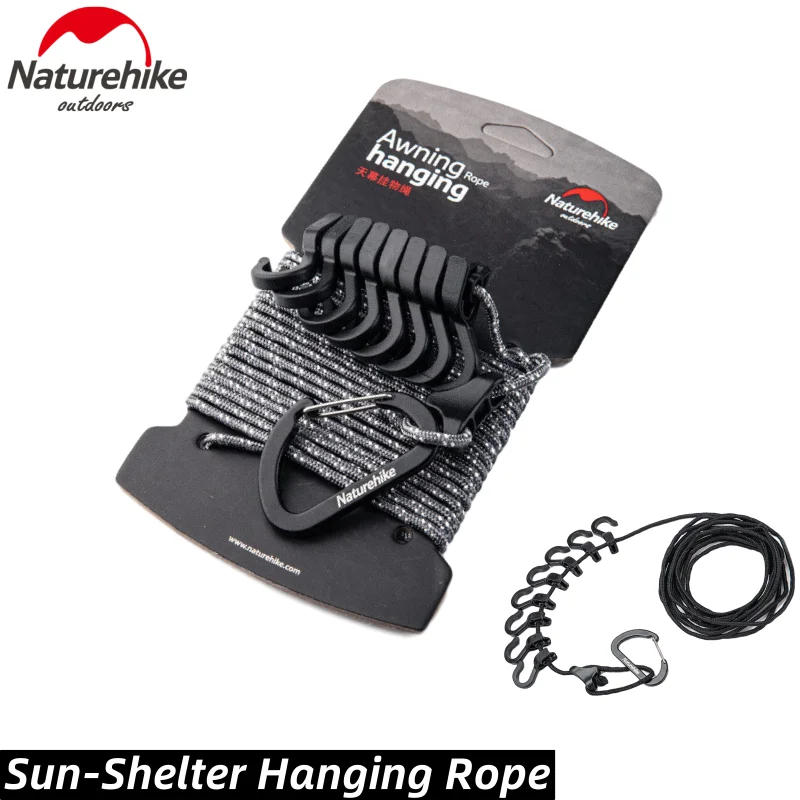 

Naturehike Hanging Rope Camping Accessories 4.3m Clothesline Hanging Rope Multi-purpose Adjustable Travel Equipment