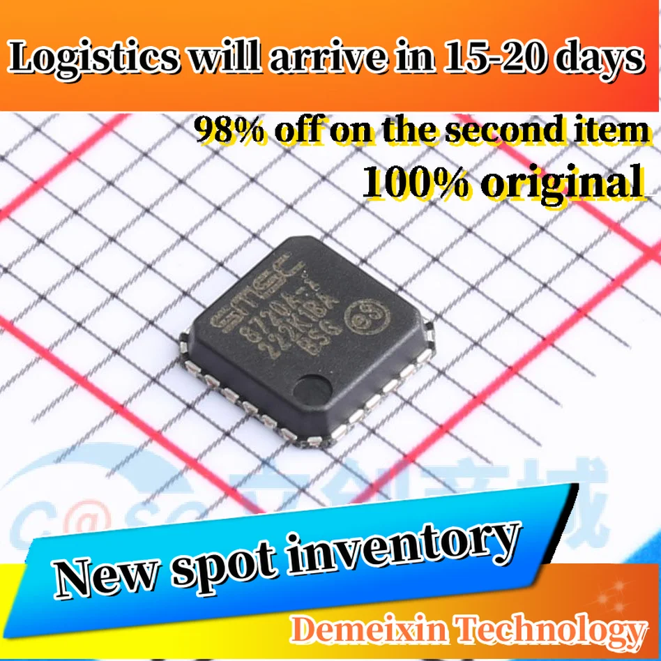 10PCS 100%Original LAN8720AI-CP-TR LAN8720AI-CP Logo8720Ai QFN-24-EP(4x4) New in Stock
