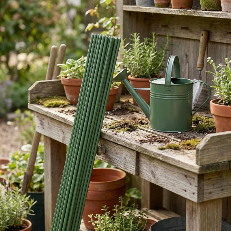 Gurken- und Tomatenstützstäbe, 20 Stück, Klettergerüst für den Hausgarten, Pflanzengitter, Gemüsegarten-Stützstange, multifunktional