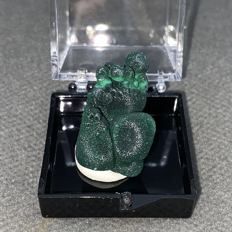 100% natural Malachite  raw stone mineral specimen healing crystal gemstone collection Box size:35*35*35mm