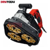 220V 2450W Three head hand sander hand grinder trimming machine Hand held floor concrete grinder Standing grinder 105mm*3 Discs 2