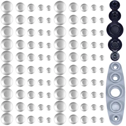 DIY Fabric Self - Cover Button Kit with Tools - 100 Sets (Tool   button set)