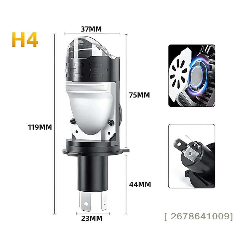♥Super Bright H1 LED Headlight Bulbs with Projector Lens – High Low Beam Conversion Kit for Cars & Trucks|〔YY33〕 6
