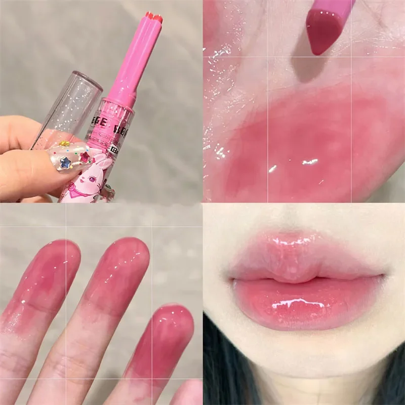 愛の形ゼリー口紅防水ノンスティックカップミラーソリッドリップ