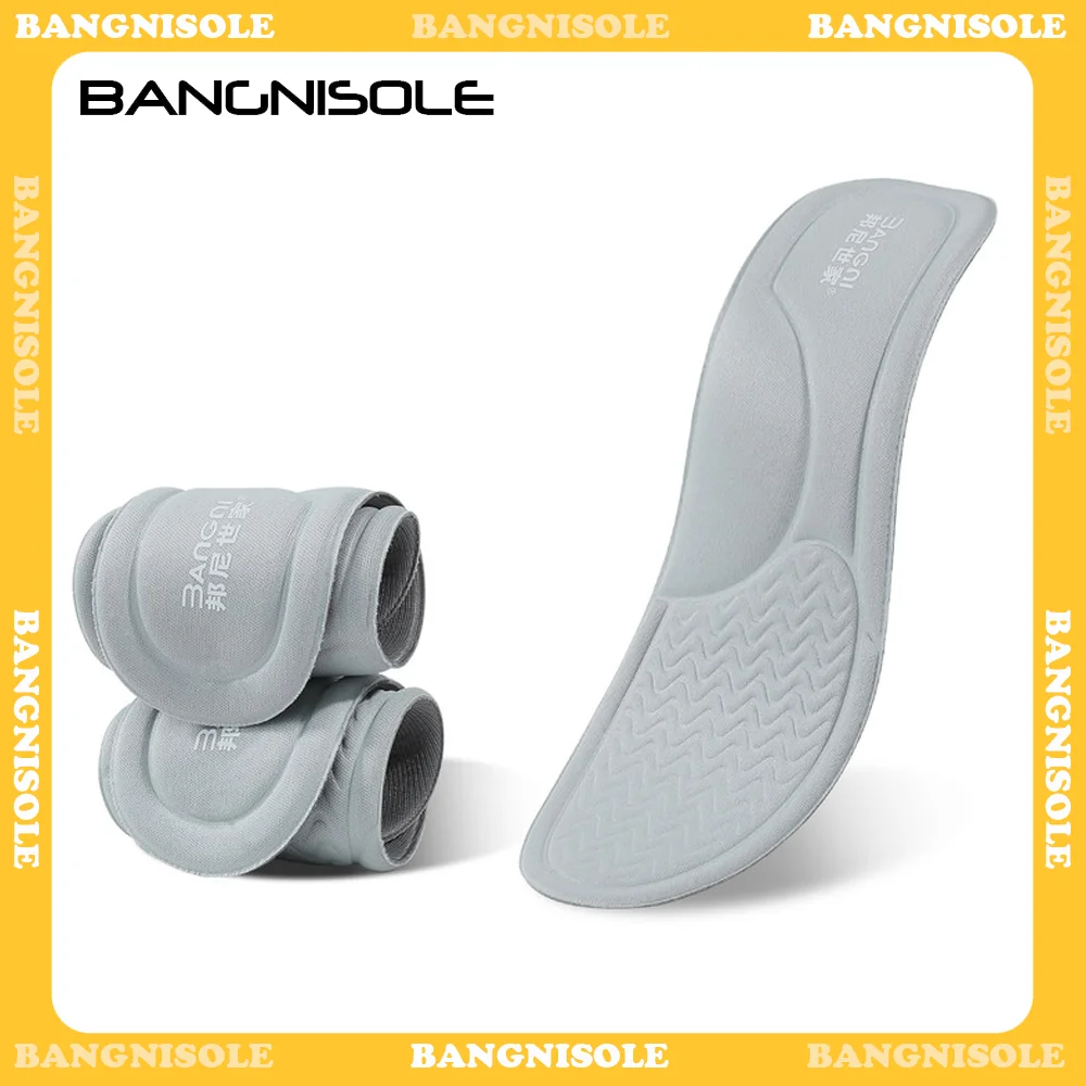 

Bangnisole 1 Pairs Memory Foam Sport Insoles Ease Pressure Running Comfortable Breathable Antibacterial PU Soft Pads Men Women