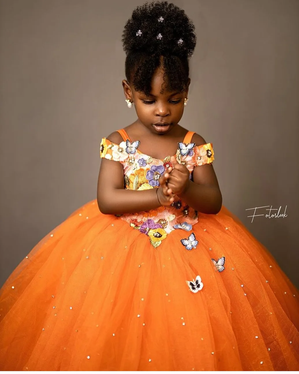 Baptism Dress Orange Flower Girl Dresses Wedding Bohemian Classic