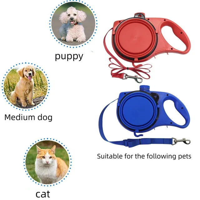 3-in-1 Dog Leash with Bowl 3
