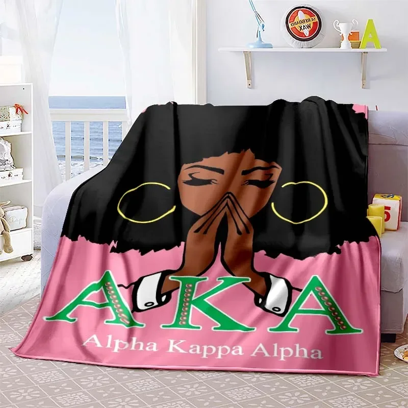 AKA 패턴 플란넬 담요, 경량 패션 침대 소파 에어컨, 패셔너블 레저 피크닉 여행 낮잠 소프트 스로우