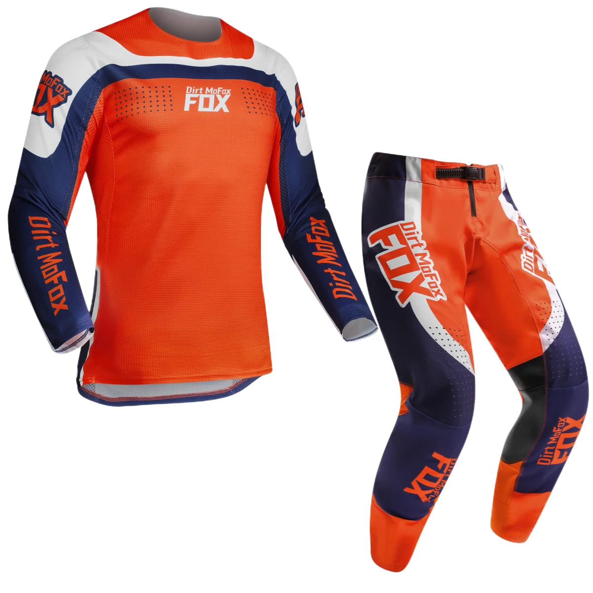 

Dirt MoFox Motocoss Jersey Pants Combo Dirt Bike ATV UTV MX Gear Set Downhill Offroad Race Orange Outfit