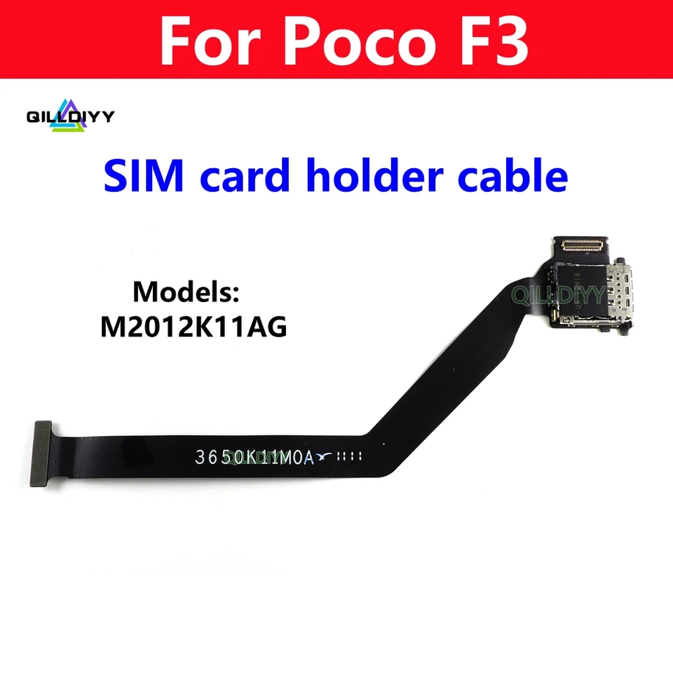 For Xiaomi Poco F3 SIM Card Holder Reader Connector Flex Cable LCD