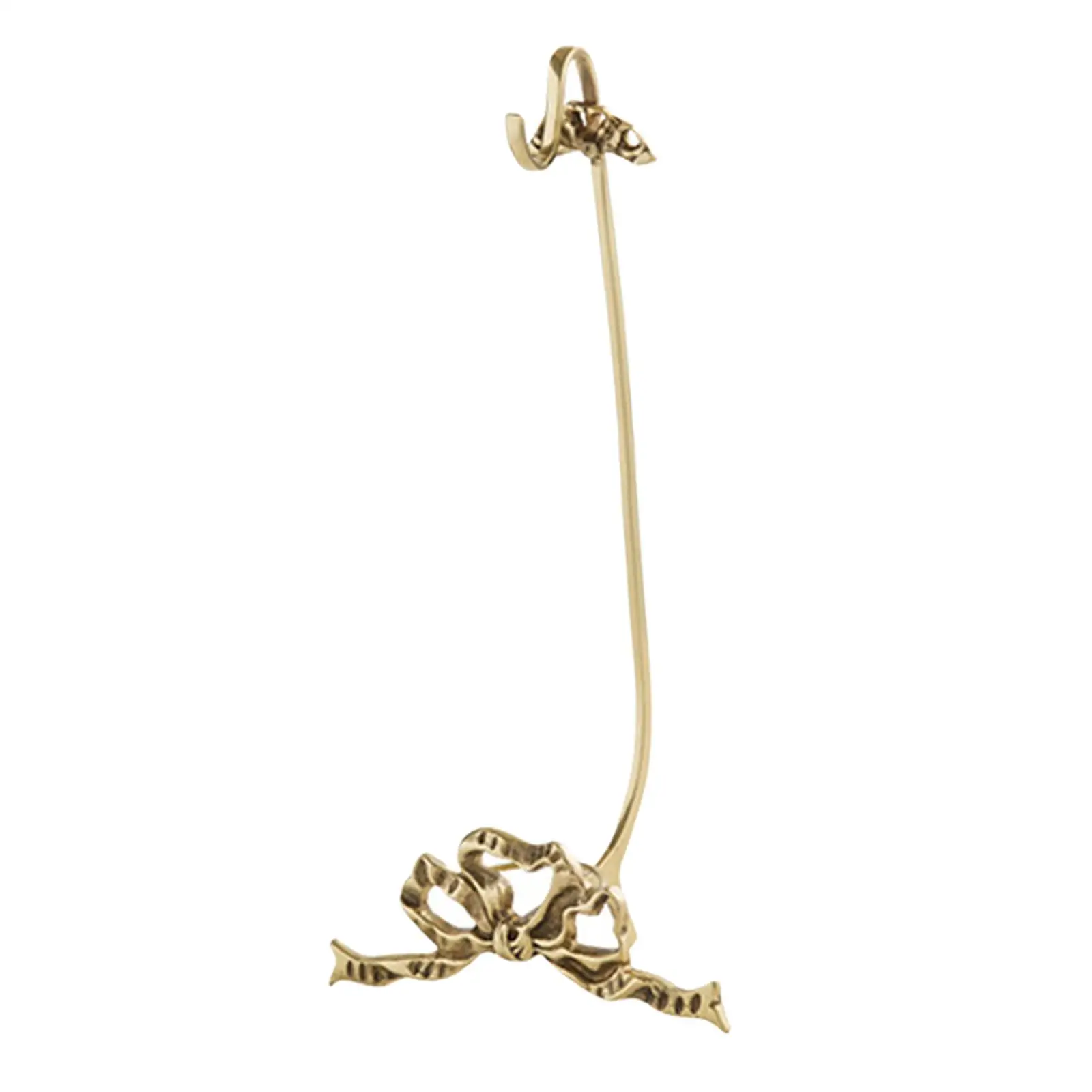 Tea Cup and Plate Display Stand Brass Holder Decorative with Gold Color Espresso Cup Holder Bowknot Design for Living Room 4