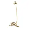 Tea Cup and Plate Display Stand Brass Holder Decorative with Gold Color Espresso Cup Holder Bowknot Design for Living Room 4