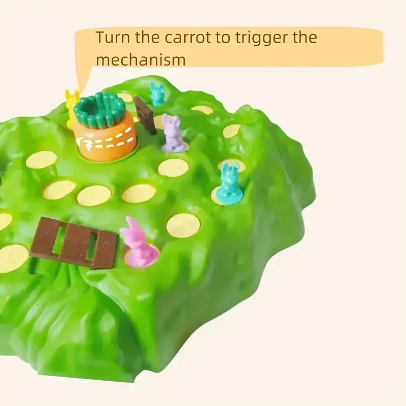Funny Bunny Game, Tortoise Bunny Trap Competitive Board Game Interactive Educational Multiplayer Hare Trap Game Family Game 3