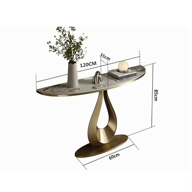 Tavoli Console in Stile Mid-Century in Metallo, Moderni e Semplici per Ingresso, Corridoio e Soggiorno - immagine 2