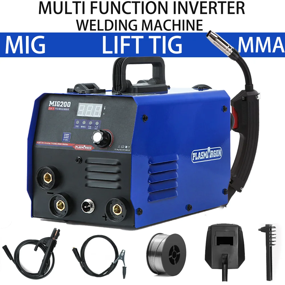 PLASMARGON 3 in 1 Mig Welding Machine without gas Semiautomatic with flux cored wire MIG LIFT