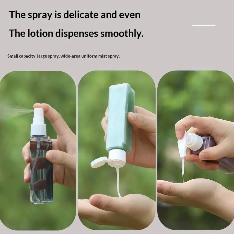 Leakproof Refillable Travel Toiletry Containers - Set of 4