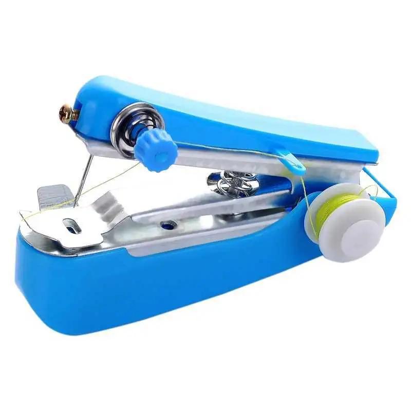  3pcs Portable Red Color Stapler Machine Cordless Needlework  Manual Mini Home Handheld Sewing Clothing Travel Use Cloth Multifunction  for Thread Random Fabric