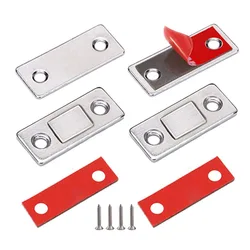 Ultra Thin Magnetic Adhesive Catch for Cabinet & Closet Doors (2 Pack) (2Pack)