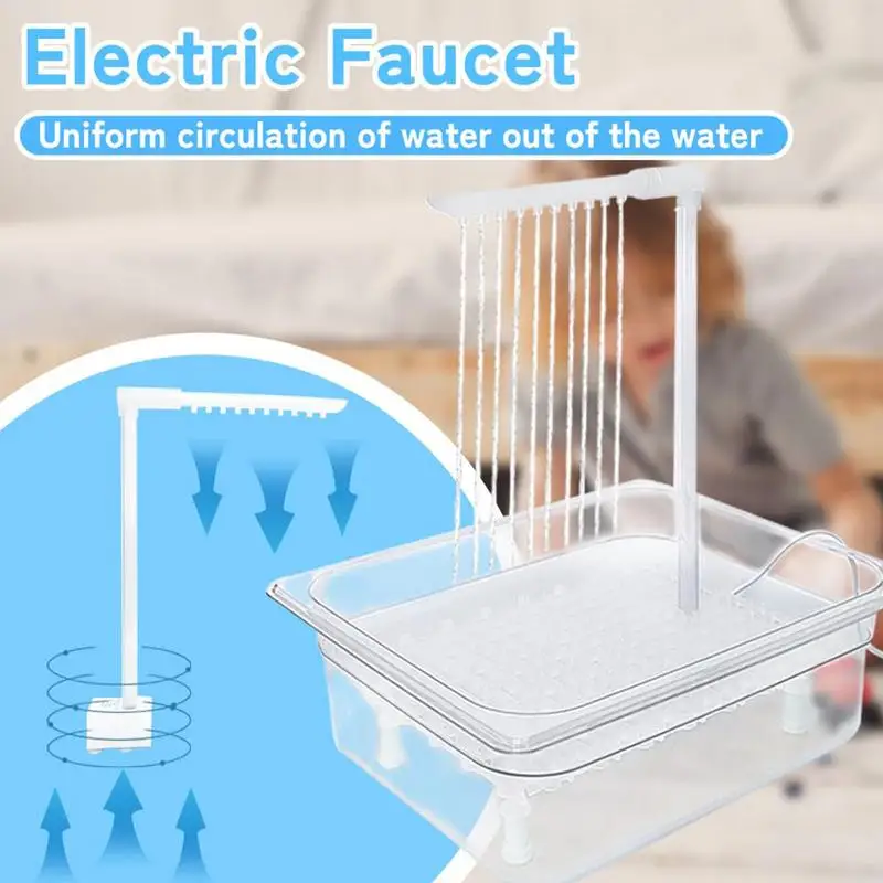 Parrot Bath Tub bird automatic bathtub With Multiple Faucets Automatic Shower Bathtub For Small Medium Parakeet Cleaning Bath