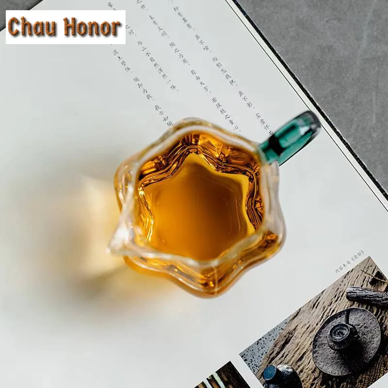 Glass Fair Cup With Handle Thickened High Temperature Resistant Fair Cup Kung Fu Tea Set Accessories Public Cup Tea Dispenser