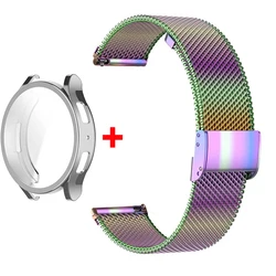 Stainless Steel Mesh Strap with TPU Soft Cover - Galaxy Watch 5 40mm (Colorful Silver)