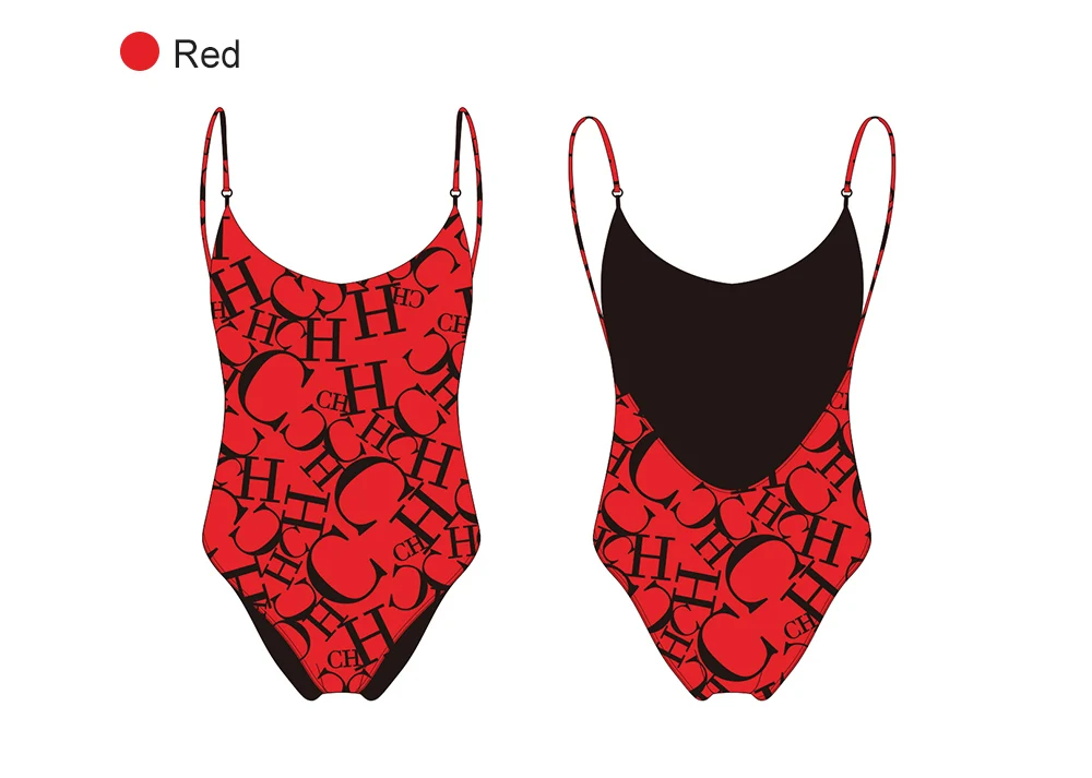CHCH 2023 Summer Swim Suit for Women Sexy Bikini Onepiece Letter Swimwear Beach Women's Suits