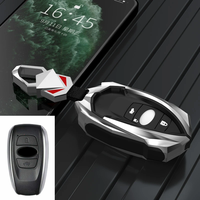 Copertura della cassa chiave dell'automobile della lega per Subaru BRZ Forester Legacy Outback WRX WRX STI Impreza XV Crosstrek Smart Keyless Remote Cover - S68feb9a80dc946d18d9ce9ddbbea3206C