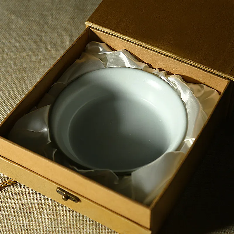 HVV 수제 청자 대형 브러쉬 워셔 Jingdezhen 초보자를 위한 다용도 세라믹 잉크스톤 서예 그림 도구