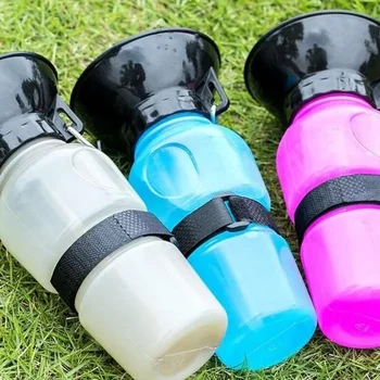 500ml Outdoor Portable Pet Dog Water Bottle Extrusion Large Dog Travel Water Cup Drinking Water Feeder Bowl for Dog Cat 3