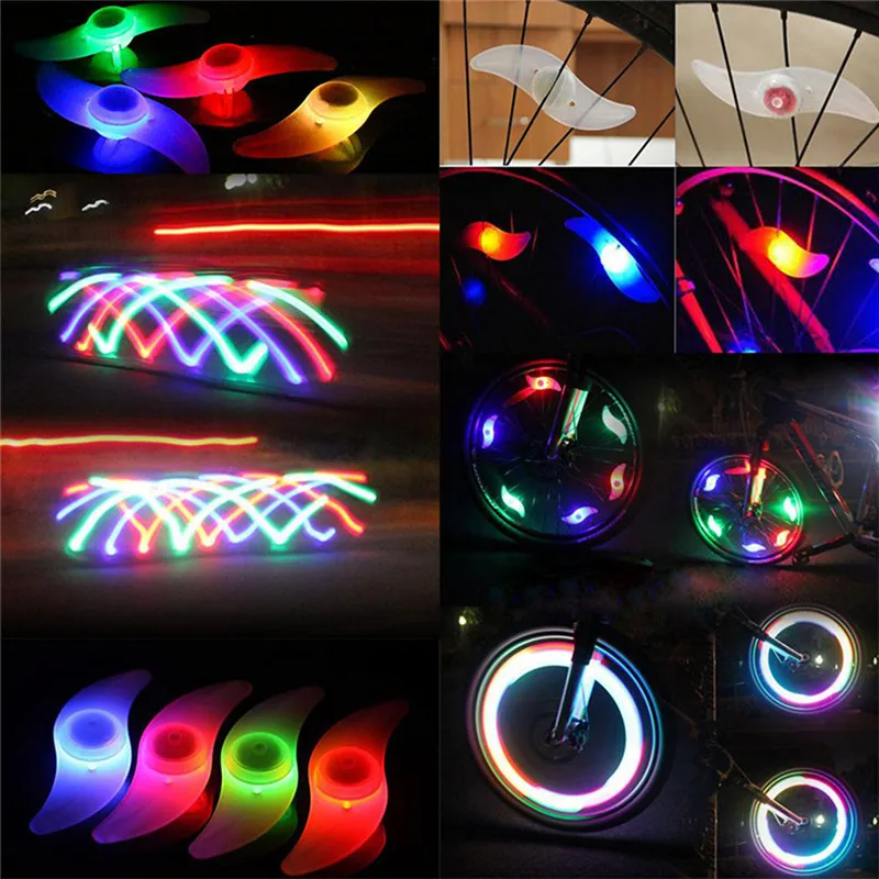 1PC Bicycle Light Bike Lamp Tyre Tire Valve Caps Wheel Spokes Cycling Lanterns Bicycle Accessories 4 Colors Waterproof bicycle parts bike accessories