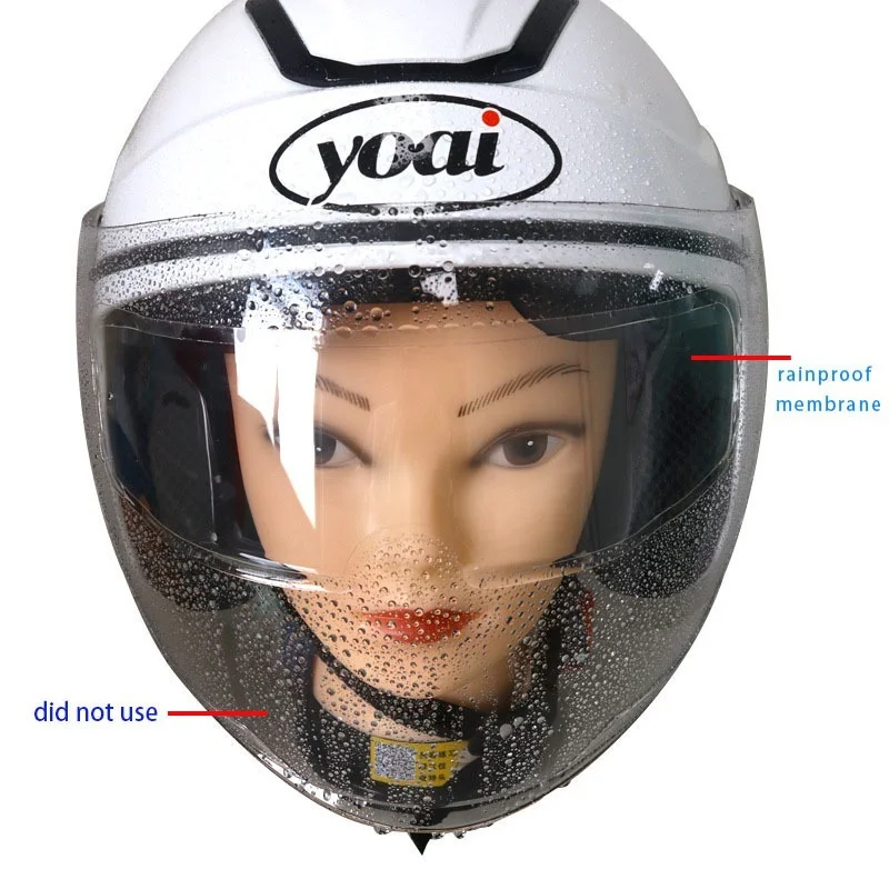 Helmet Clear Anti-Fog Rainproof Film Three Styles Lens Sticker for Motorcycle Safety Driving Nano Coating Helmet Accessories