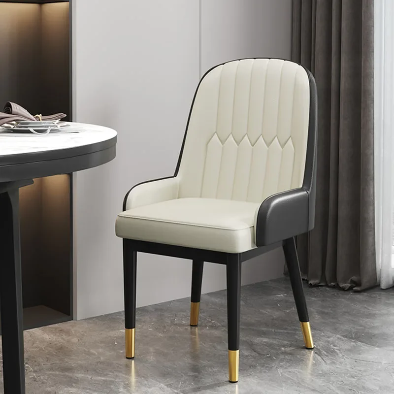 

European Luxury Dining Chairs Modern Metal Party Barstools Chair White Italian Sillas Para Sala De Estar Kitchen Furniture