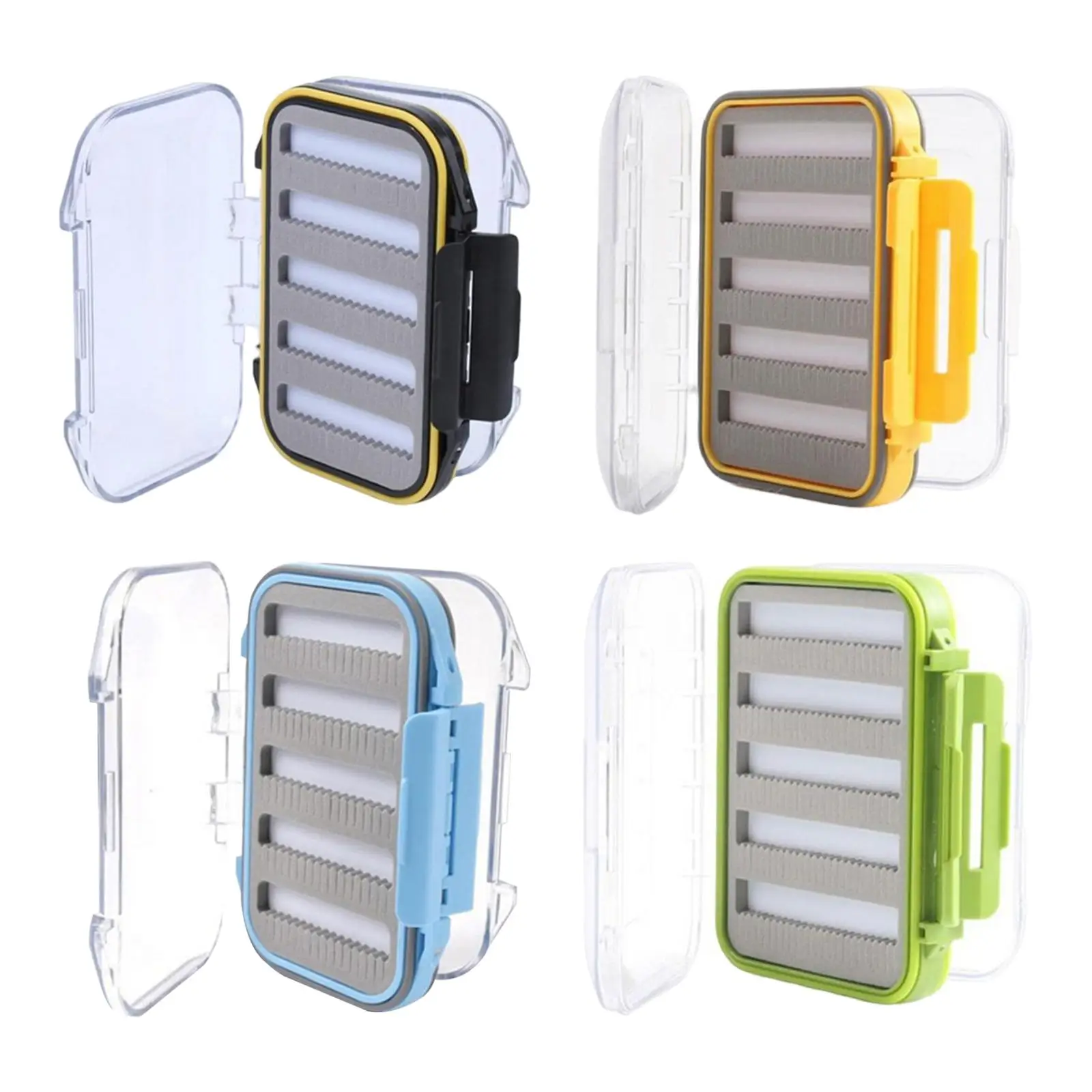 Waterproof Fly Fishing Box Case 3x1.3x4inch Easy Grip Two Sided Light Weight