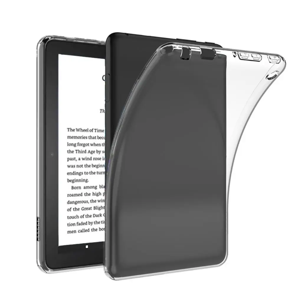 Transparent Shockproof Anti-Fingerprint E-book Reader Case - Durable TPU Cover