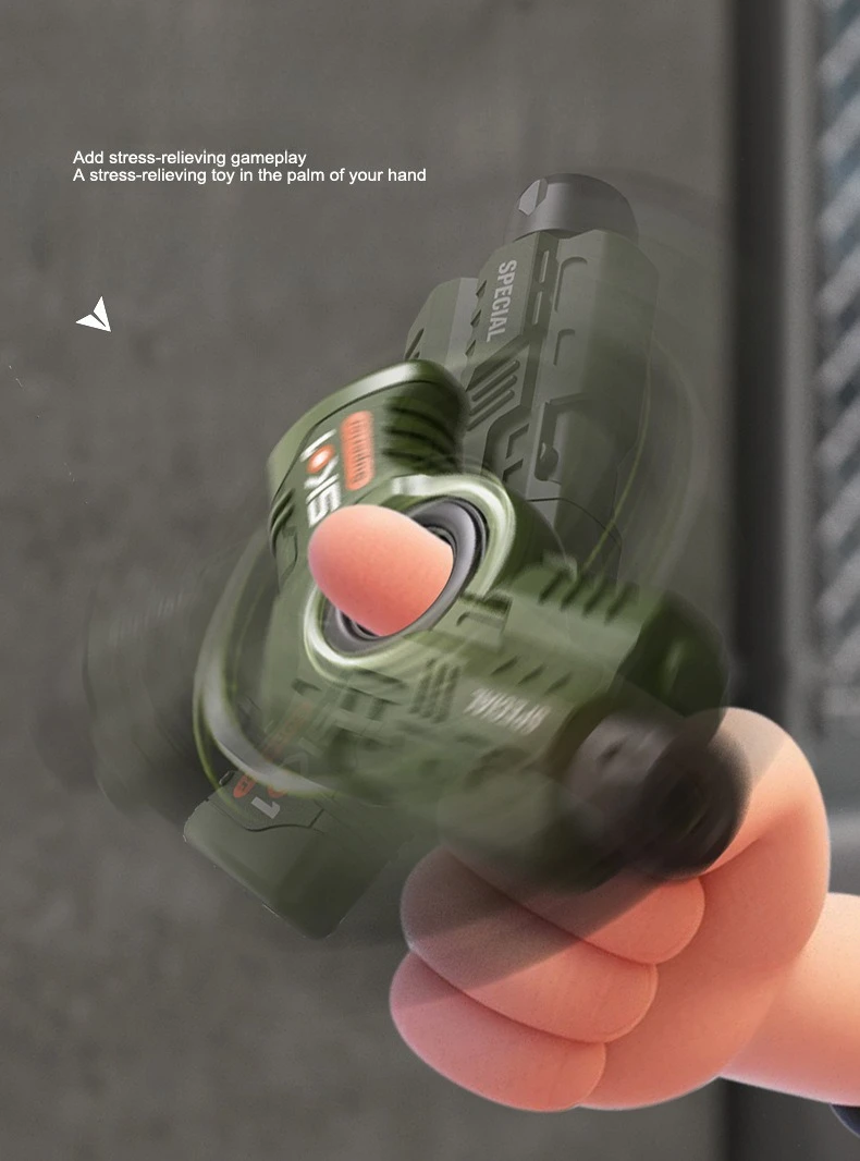 Revolver Fidget Launcher Mit Saugnapfpfeilen Und Fidget Spinner_voghion.com