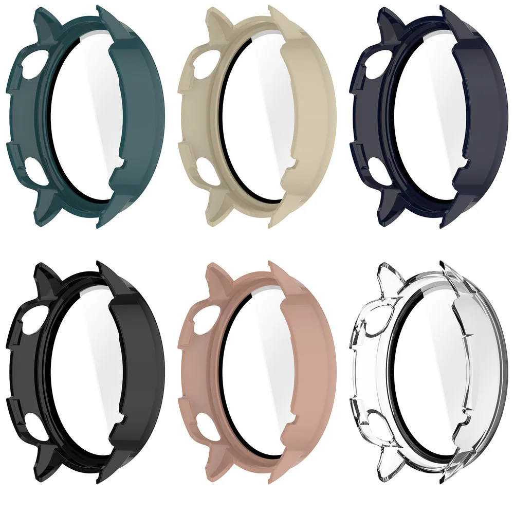Premium Tempered Glass + Protective Case for 43mm Smartwatch - Durable Screen Protector with PC Bumper