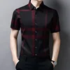 New Men's Business Casual Short Sleeved Shirt No Iron and Wrinkle Resistant Top 4
