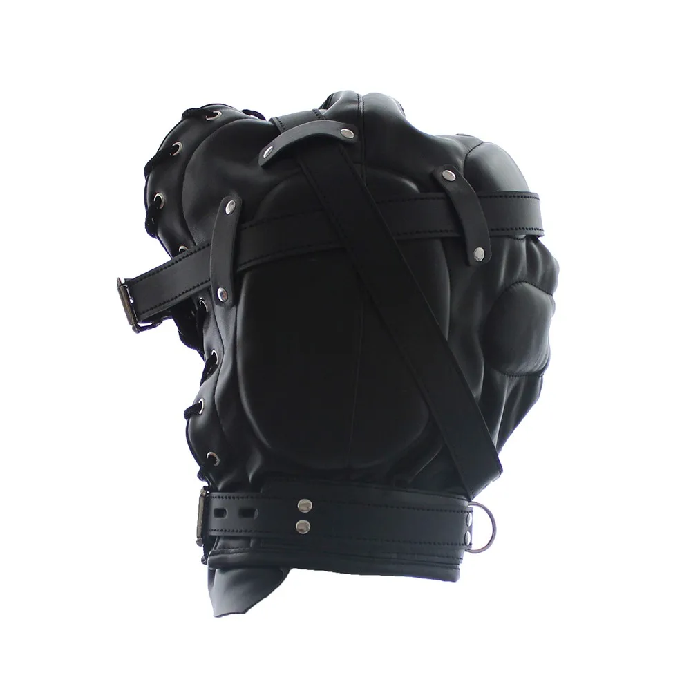 Cappuccio bdsm maschera bondage e kit di restrizione nero_voghion.com