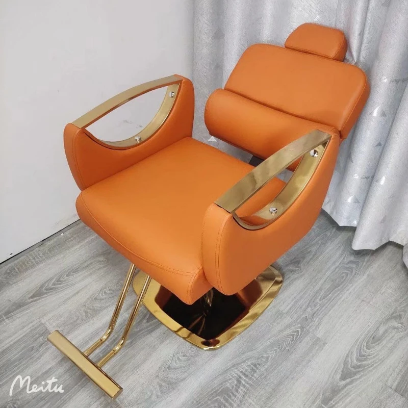 Trending Salon Chair Reclining Barber Chair Adjustable Haircut Stool Rotating Shave Dye Perm Hairdressing Seat Beauty Salon