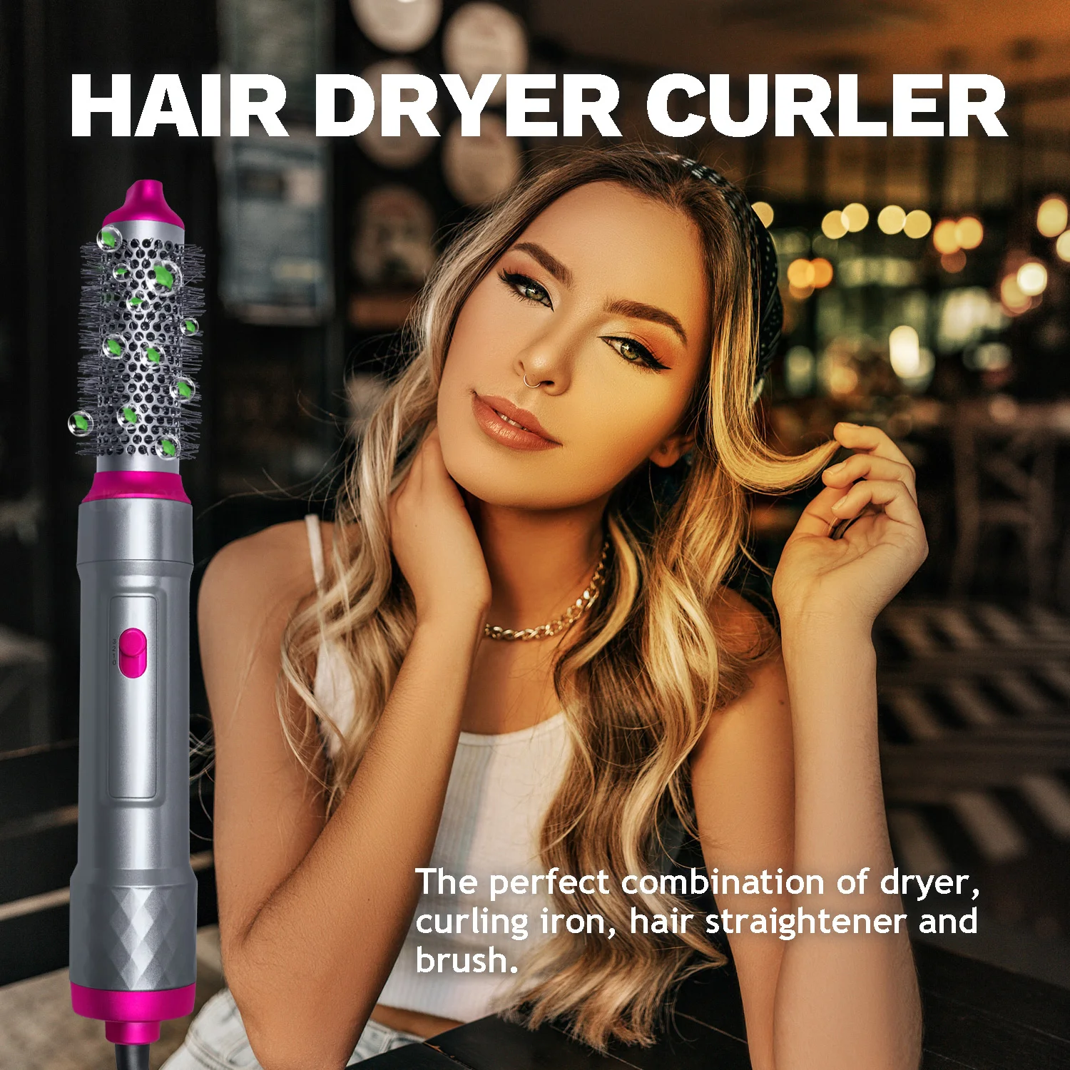 Air Styler Escova Secador De Cabelo 5 Em 1 Secador Elétrico Pente Cabelo  Curling Varinha Kit Escova Destacável Varinha Curling Ferramenta Salon  Ferramenta Alisadora De Íons Negativos Modelador De Cabelo - Hot-air