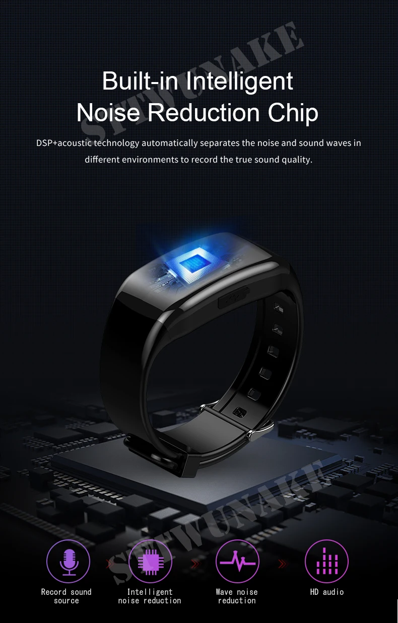 Technologie de réduction du bruit à l’intérieur de la montre mini caméra