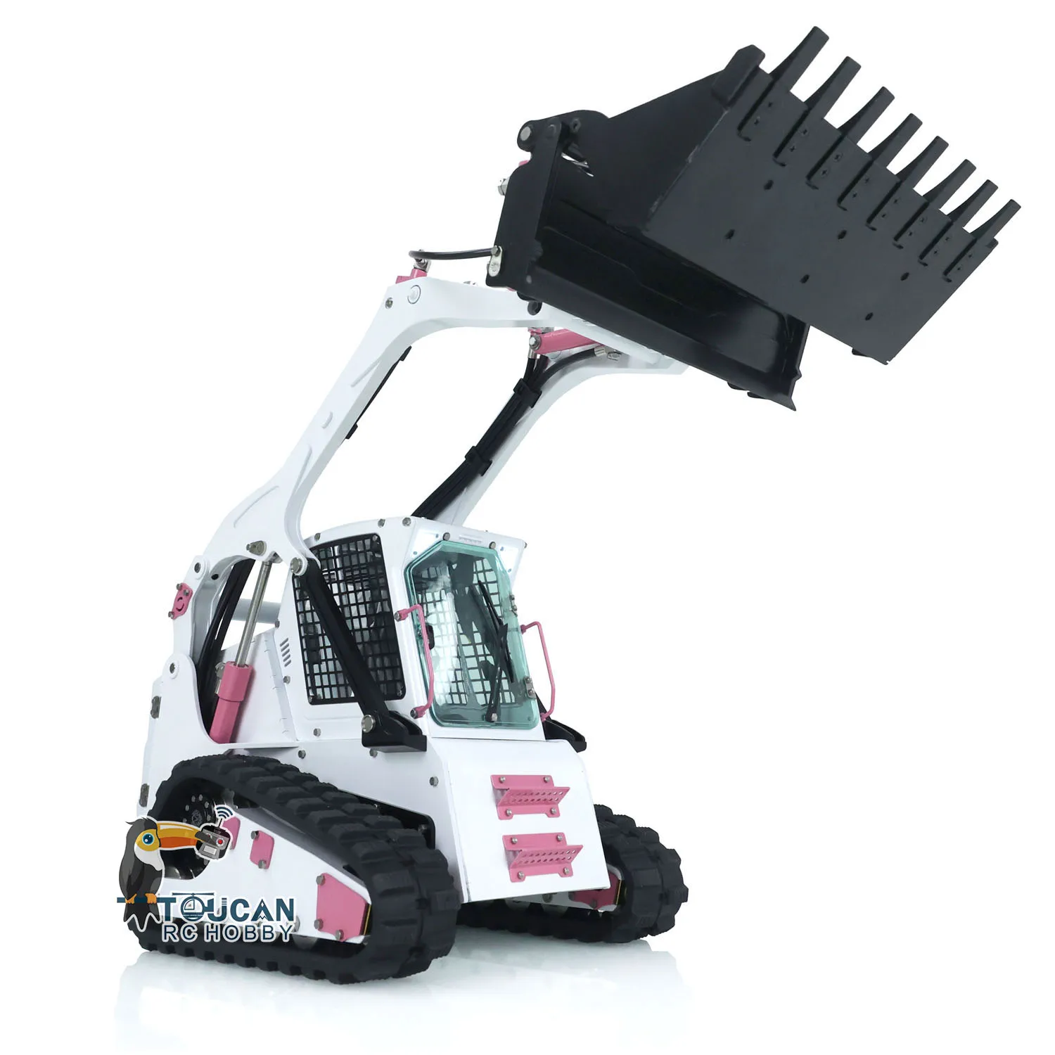LESU 1/14 Aoue-Lt5 Tracked Skid-Steer Hydraulic RC Loader RTR Painted Rotating Led Light Toys for Boys Thzh1224-Smt3 6