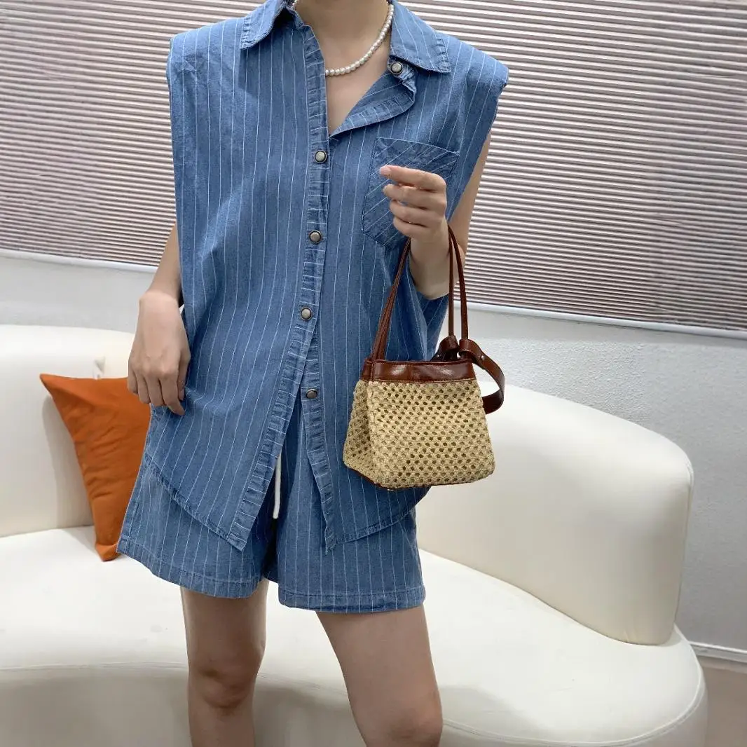 Fashion Hollow Basket Bag Faux Rattan Woven Women Handbags Luxury Pu Leather Shoulder Crossbody Bags Summer Beach Small Tote Bag