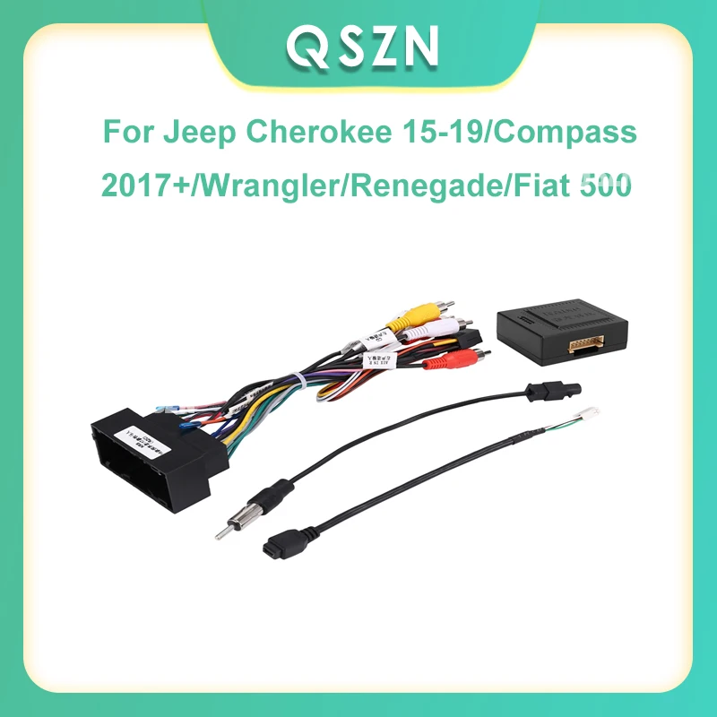 16pin android cablagem cabo usb com canbus para jeep cherokee 15 19
