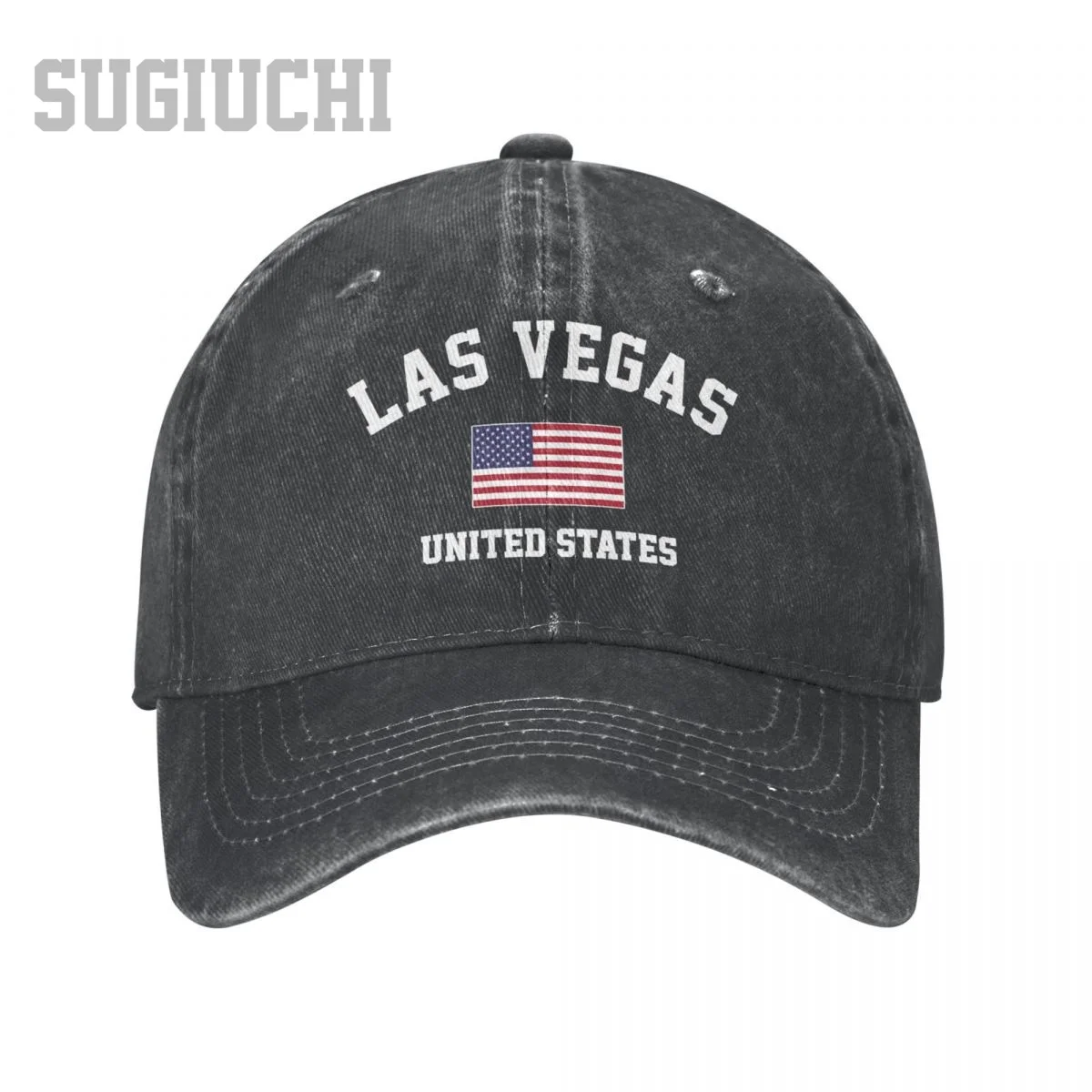 

Men Baseball Cap Las Vegas Of USA United States City Charcoal Washed Denim Classic Vintage Cotton Dad Trucker Hat Unisex Adult