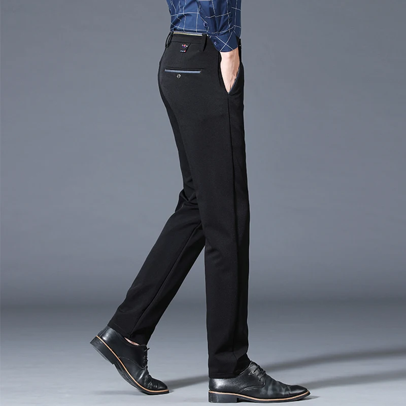 Description Picture 6 of itemMen's Stretch Suit Pants Men's Straight Casual Pants Slim Business Casual Suit Pants