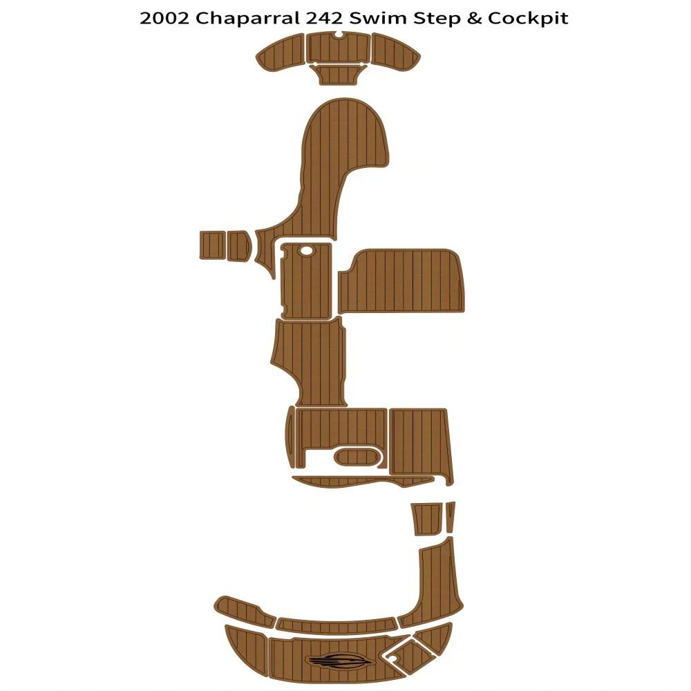 

2002 Chaparral 242 Swim Step Platform Cockpit Boat EVA Foam Teak Deck Floor Pad SeaDek MarineMat Gatorstep Style Self Adhesive